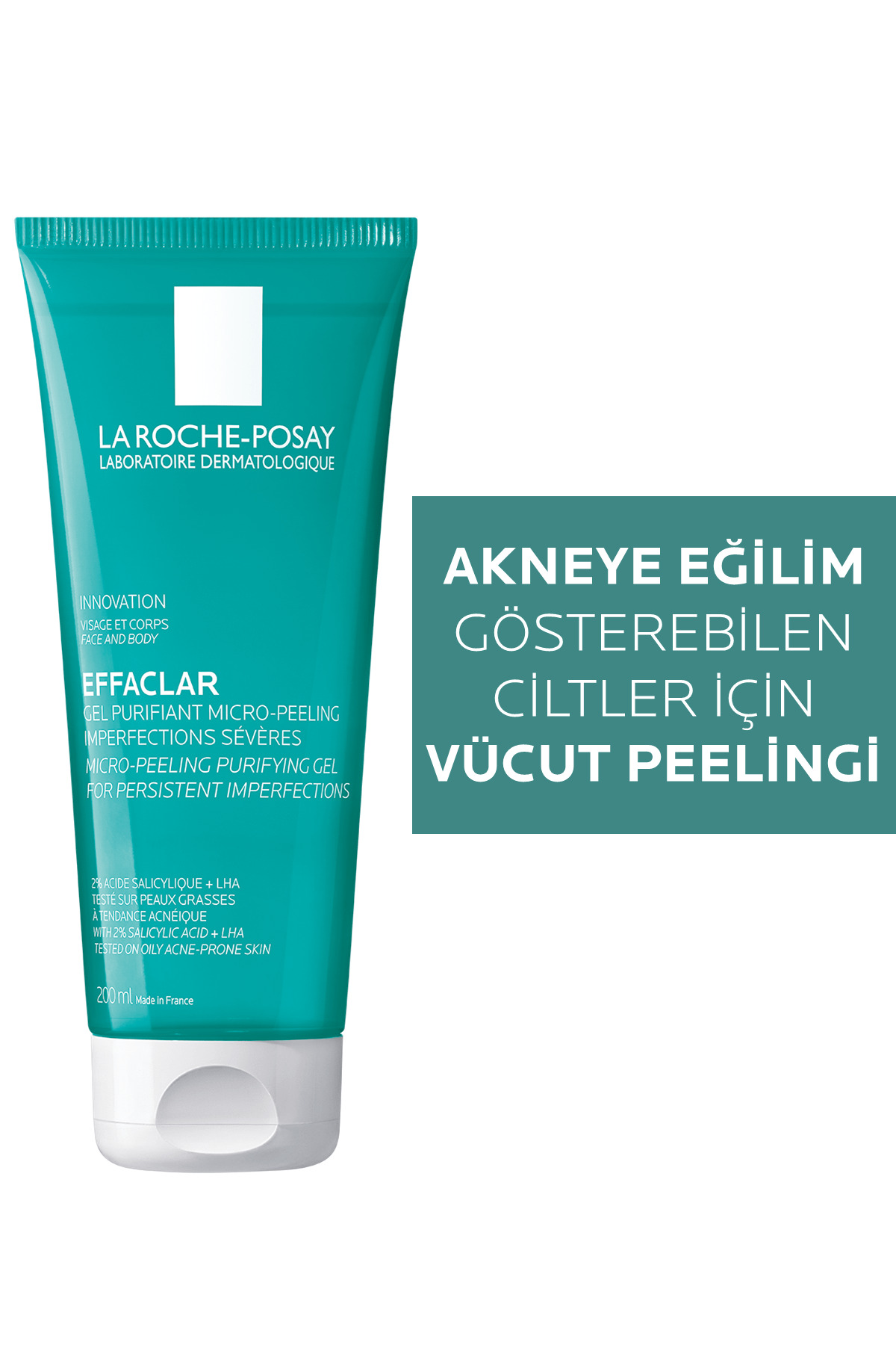 Effaclar Mikro-peeling Arındırıcı Jel 200 ml- Akneye Eğilim Gösteren Ciltler — LRPSY-139 — تصویر 2 از 7