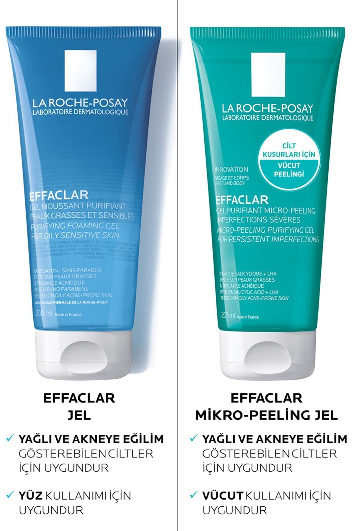 Effaclar Mikro-peeling Arındırıcı Jel 200 ml- Akneye Eğilim Gösteren Ciltler — LRPSY-139 — تصویر 5 از 7