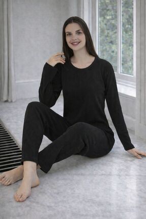 GAMDELLE MODA Kadın Fitilli İkili Pijama Takım