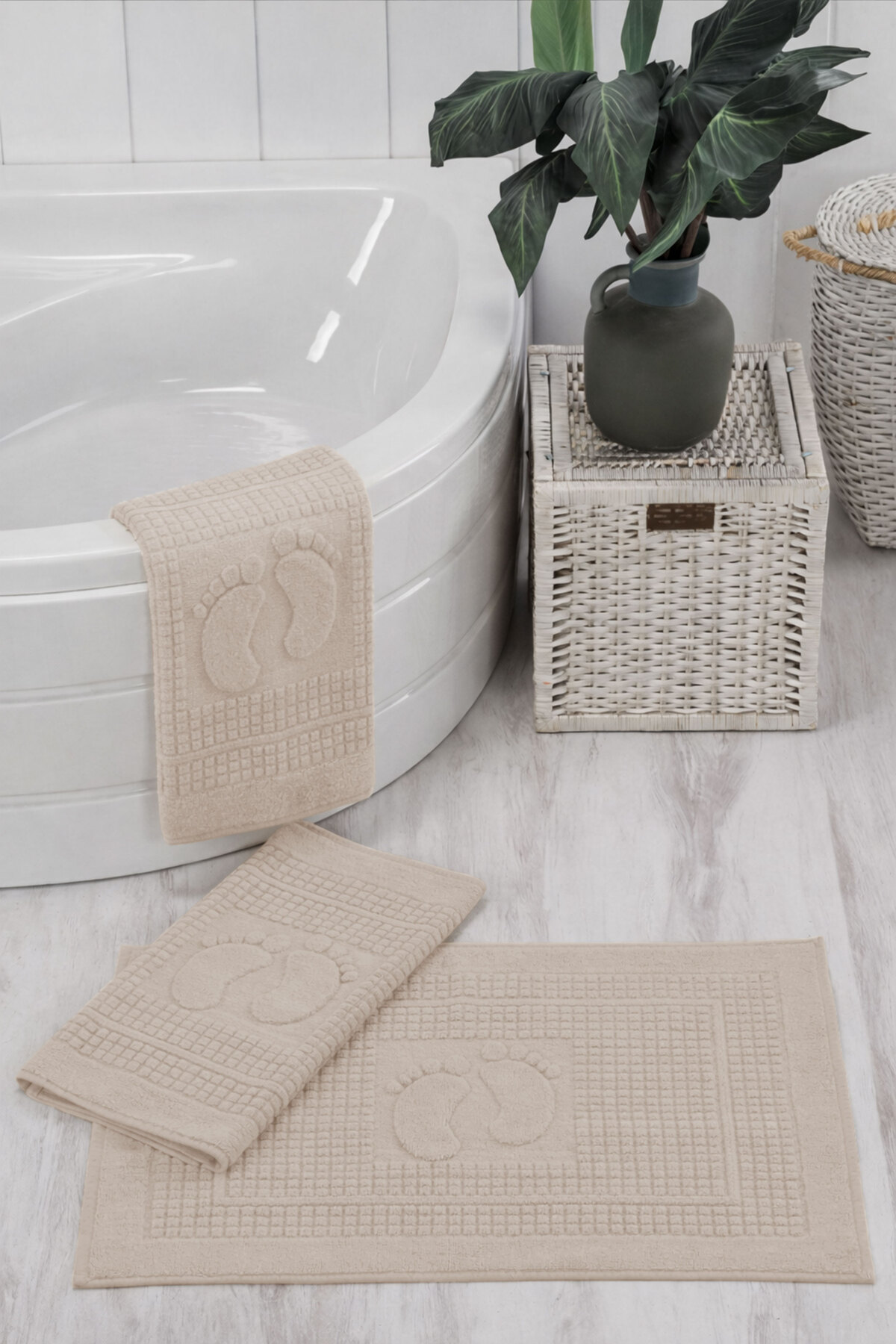 Lina Foot Towel (50x70 cm) Beige