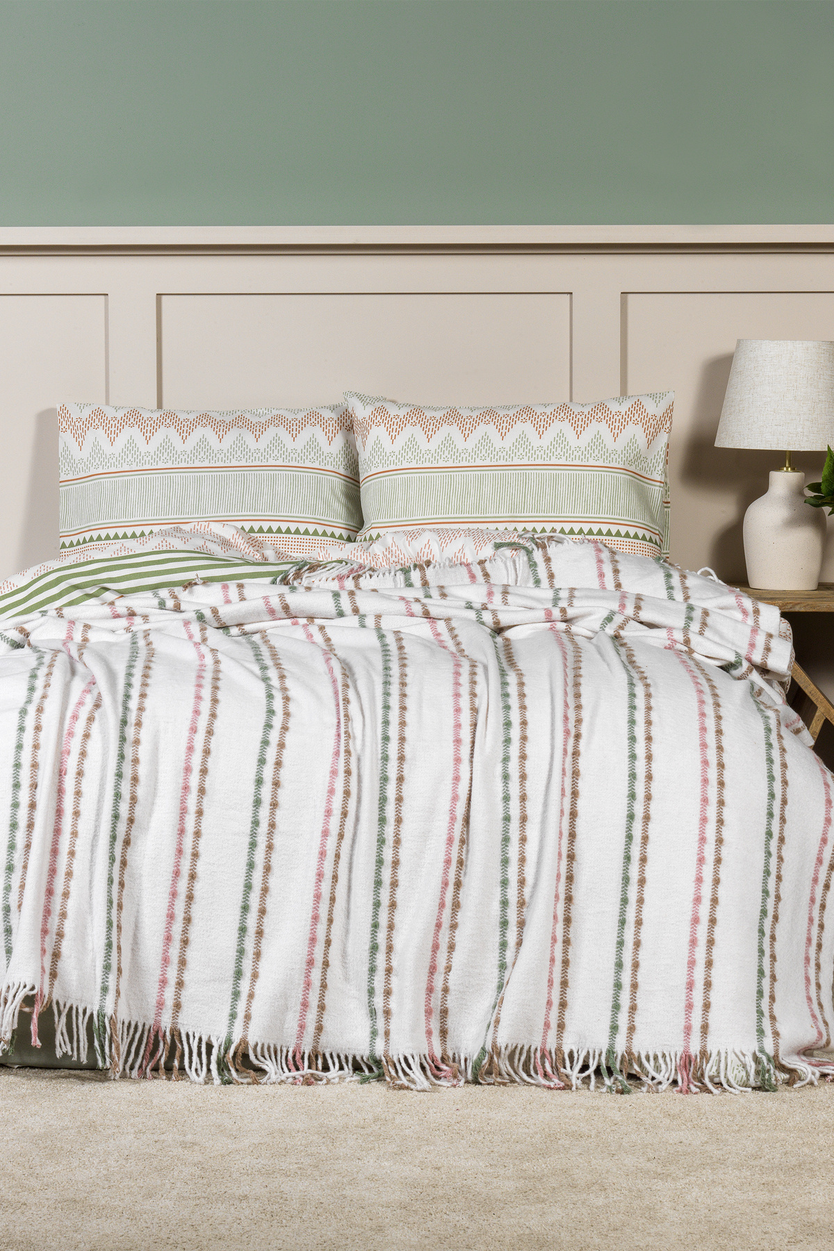 Arden Blanket Single Cotton (160x220 cm) Beige