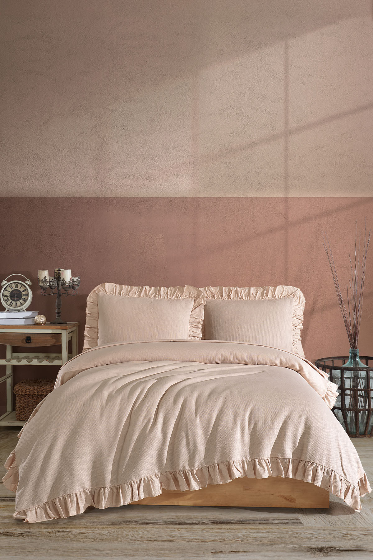 Lily Bed Set (220x230 cm) Beige