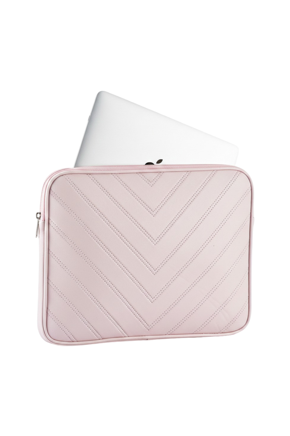 NS reliable  13-13.6 inç Macbook Air Pro Uyumlu Deri Laptop Çantası - Koruyucu Kılıf ve Laptop M2 M3- Açık Pembe - Görsel 2