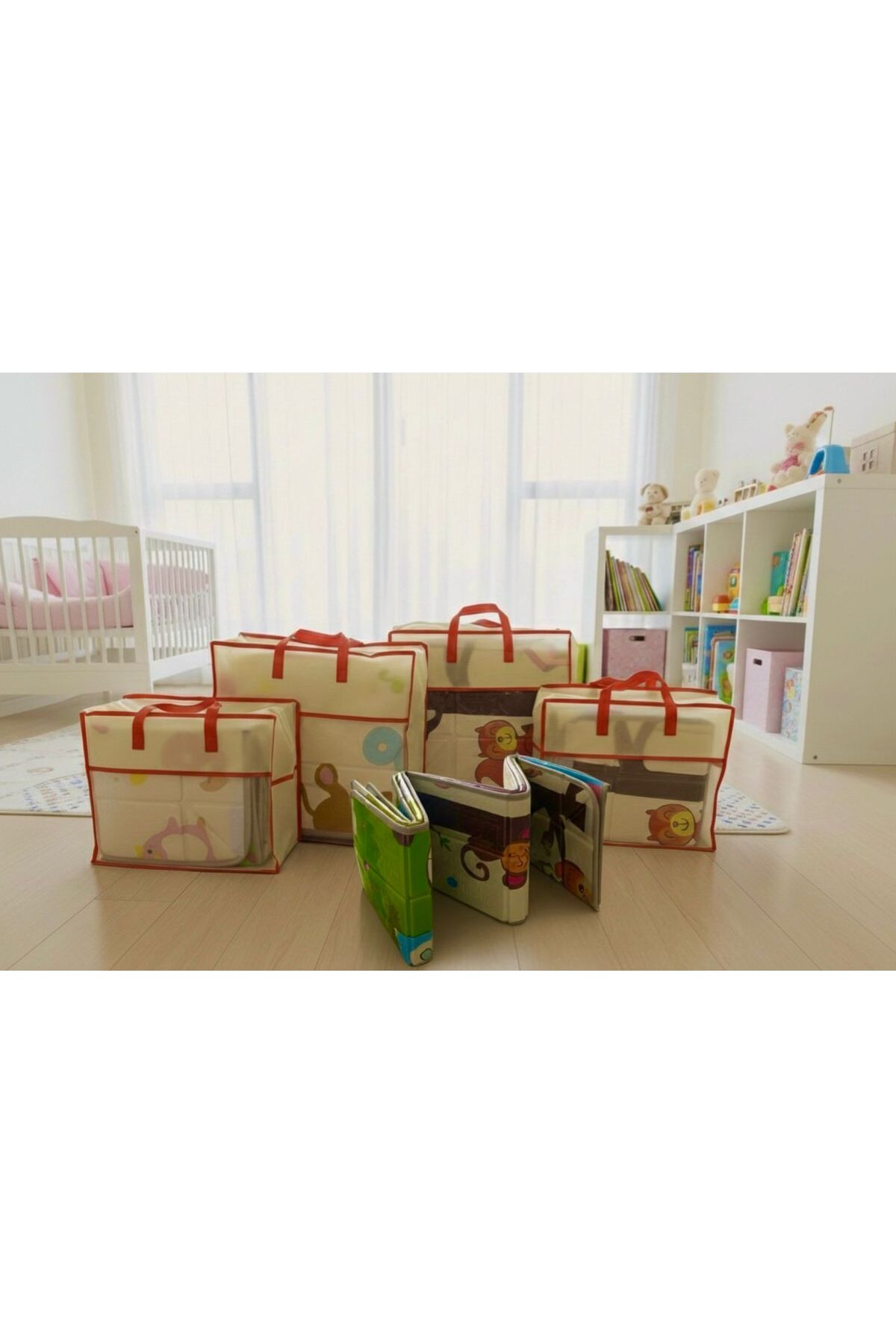 ınfotıme hobby Animal Carnival Katlanabilir 2si 1 Arada Oyun Matı 4 Kenar Çit Modeli. 120*180*0,7mm Taşıma Çantalı fotoğrafı 6 (önizleme)