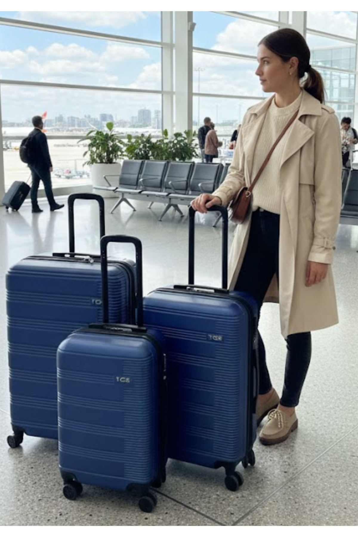 ALFA SERİSİ ☆☆☆☆☆ 5 yıldız esnek kırılmaz 3 lü valiz seti