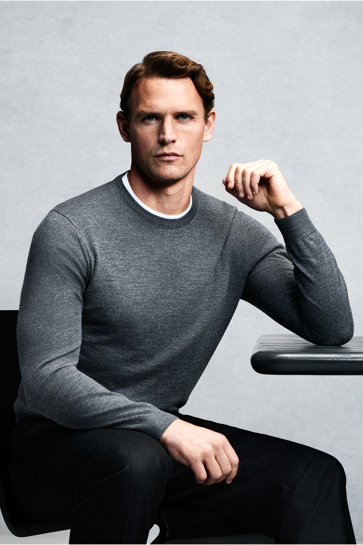 کیگیلی ژاکت بافتنی پشمی یقه گرد معمولی