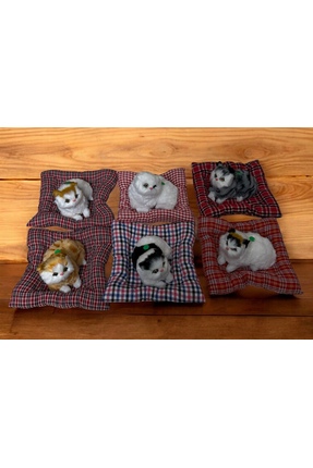 GümüşAVM Peluş Yatan Süs Dekoratif Büyük Boy Kedi (1 adet)