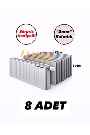 trends's choice 8 Adet Petek Arkası Isı Yalıtım Levhası Alüminyum Folyo 8 Rad...