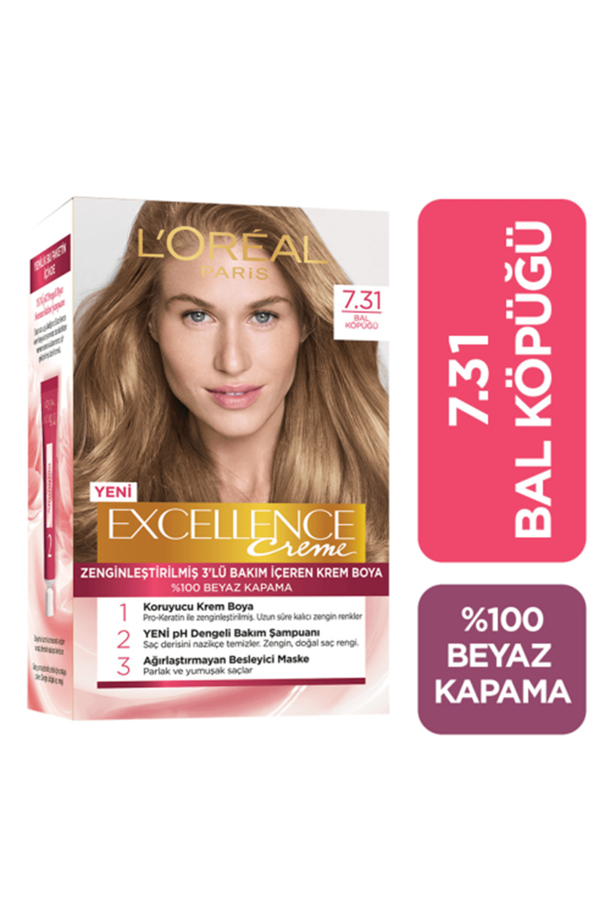 L'Oreal Paris Loreal Paris Excellence Saç Boya 7.31 Bal Köpüğü — سفید 3600523972548
