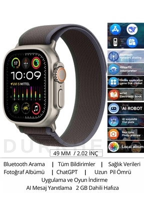 DURKHEİM Watch11 Ultra 3 Akıllı Saat| ChatGPT|NFC|Arama-Konuşma|Mesaj Yanıtla...