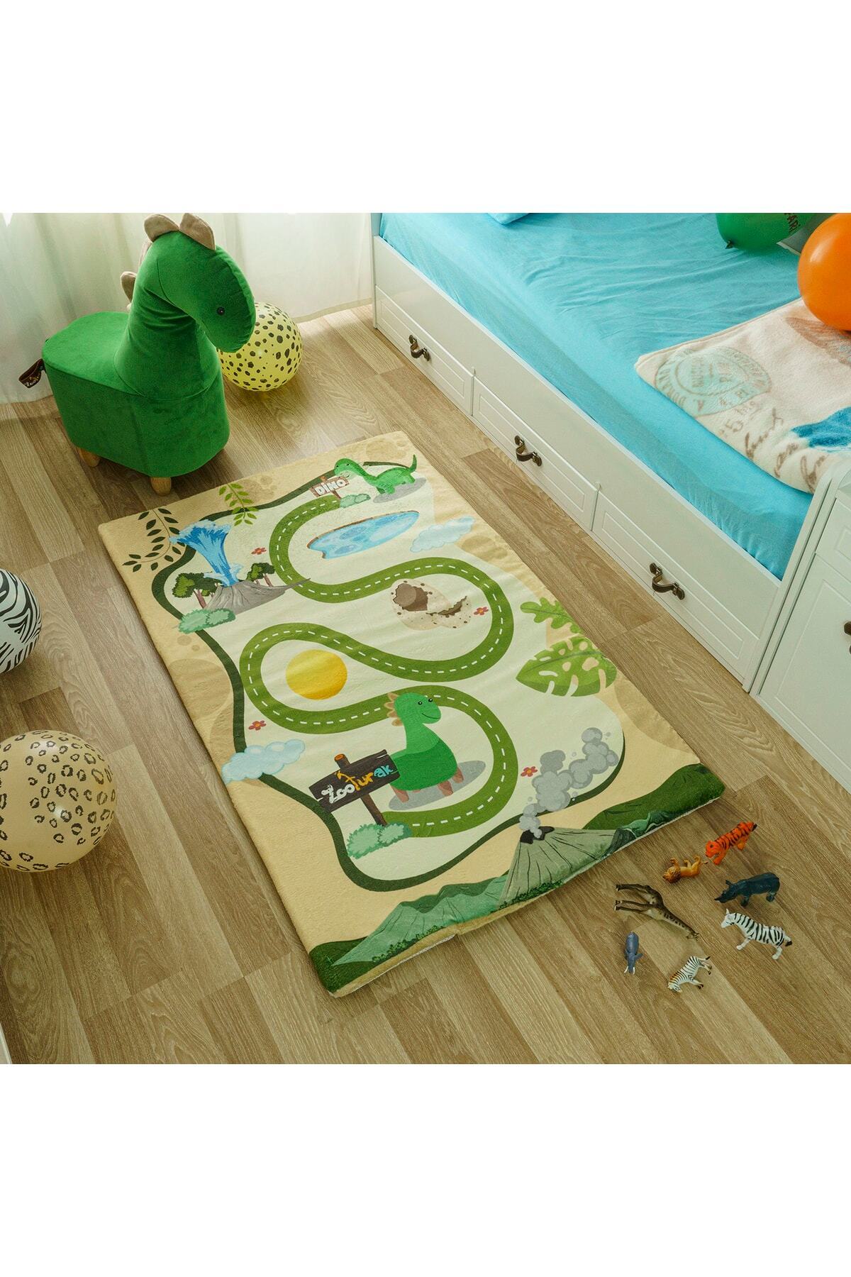 zooturak Çocuk Oyun Matı Bebek Minderi Dinazor 100x150 fotoğrafı 4 (önizleme)