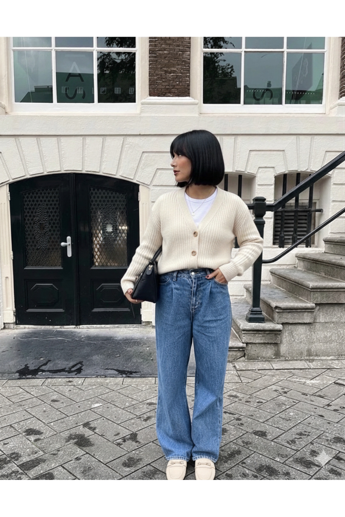 YUGA KNİTTİNG  KADIN BASIC SELANİK ÖRGÜ DÜĞME DETAYLI HIRKA - Görsel 6