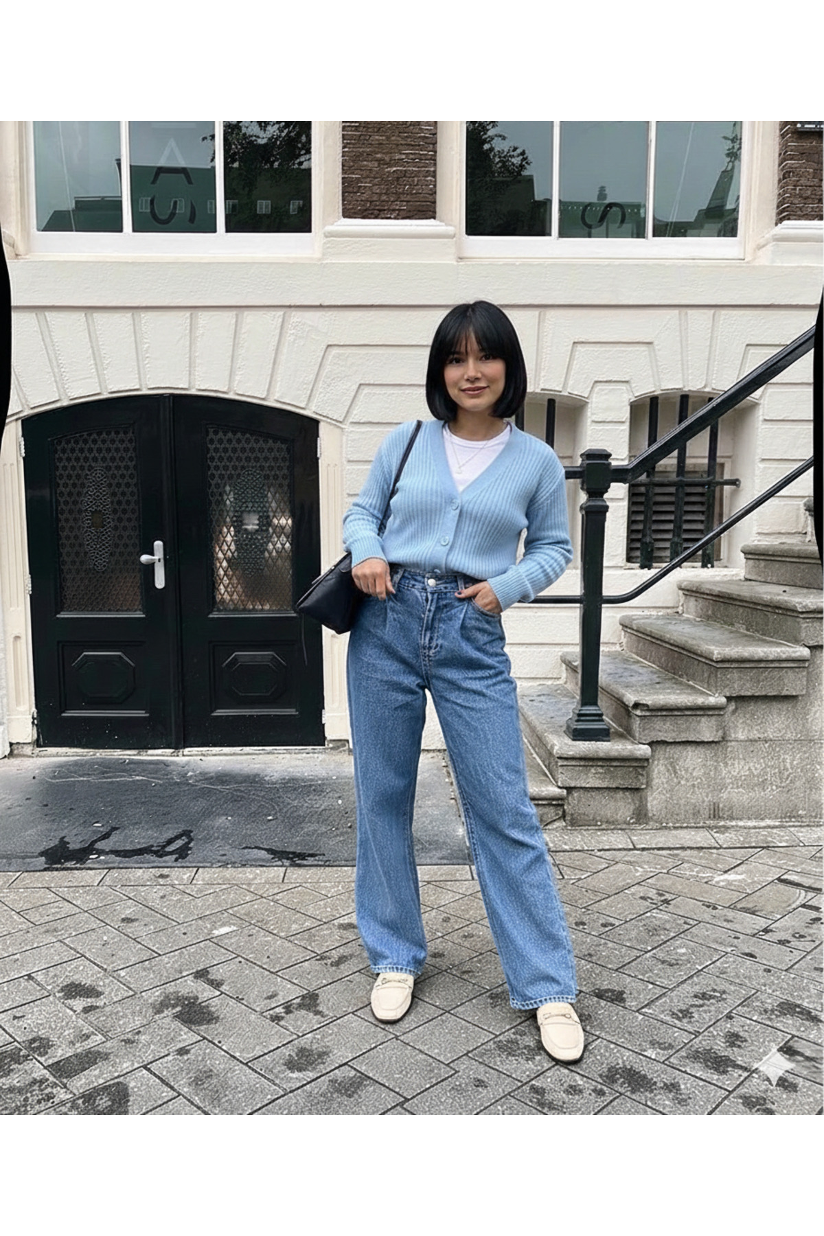 YUGA KNİTTİNG  KADIN BASIC SELANİK ÖRGÜ DÜĞME DETAYLI HIRKA - Görsel 6