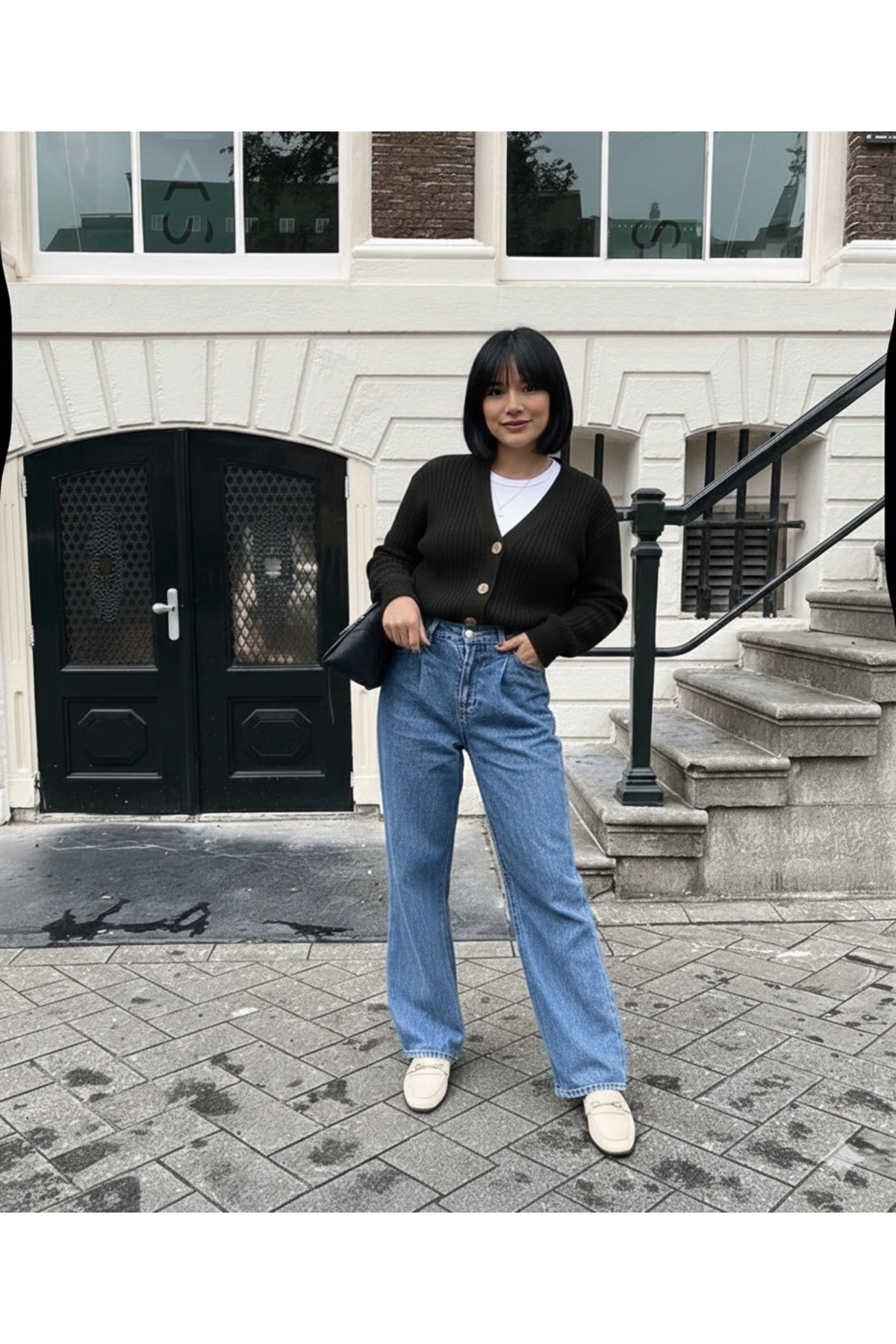 YUGA KNİTTİNG KADIN BASIC SELANİK ÖRGÜ DÜĞME DETAYLI HIRKA görsel 3