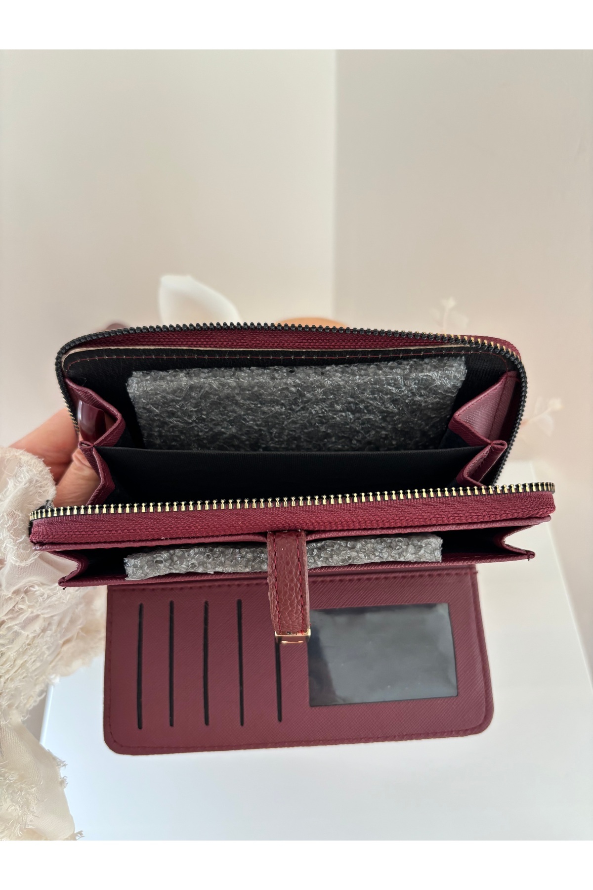 lalettobags  Kadın Telefon Bölmeli Suni Deri Cüzdan - Görsel 5