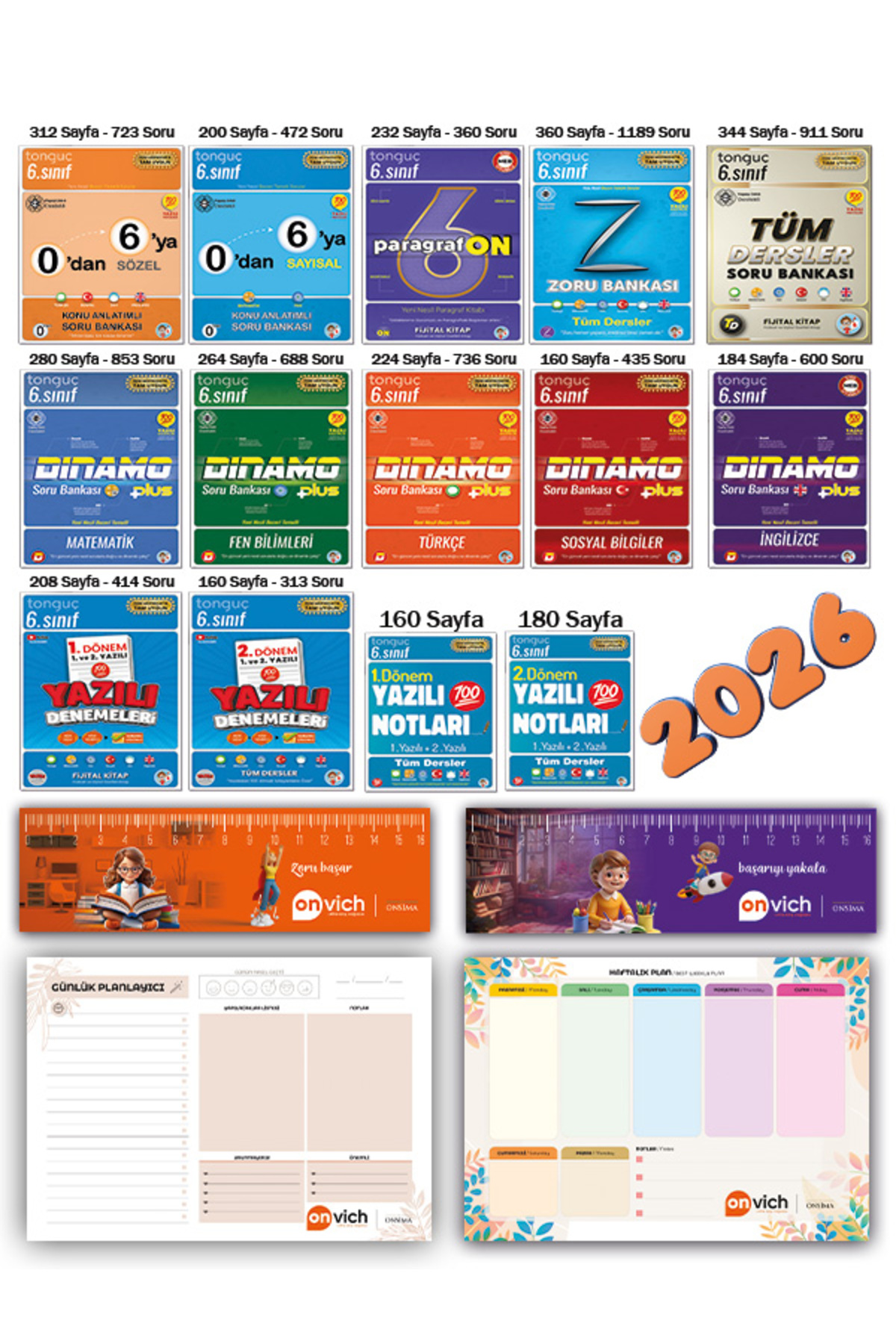 Tonguç Yayınları 6. Sınıf Şampiyonlar Ligi 14 Kitap Full Set - 0