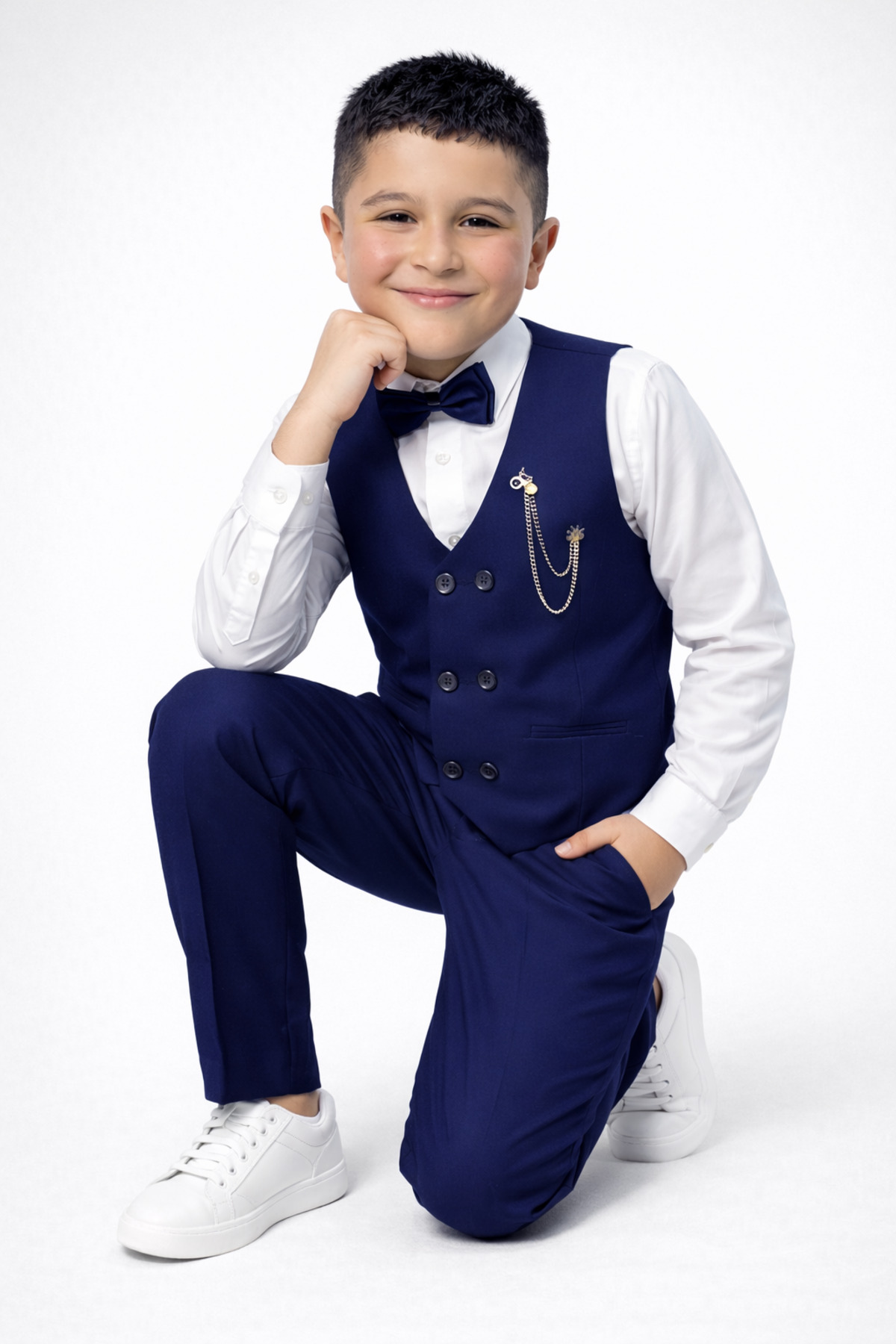 HAYTA Çocuk Yelek Takim Gömlekli Set 0-1yaş-14yaş Sax fotoğrafı 2 (önizleme)