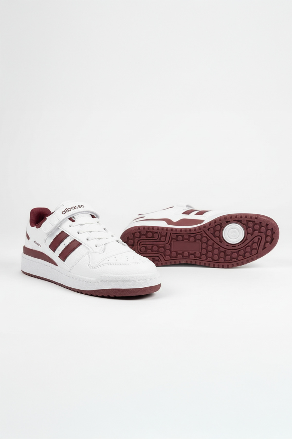 albasso  Sneaker Bordo Detaylı Konforlu Rahat Şık Unisex Erkek Kadın Günlük Spor Ayakkabı - Görsel 3