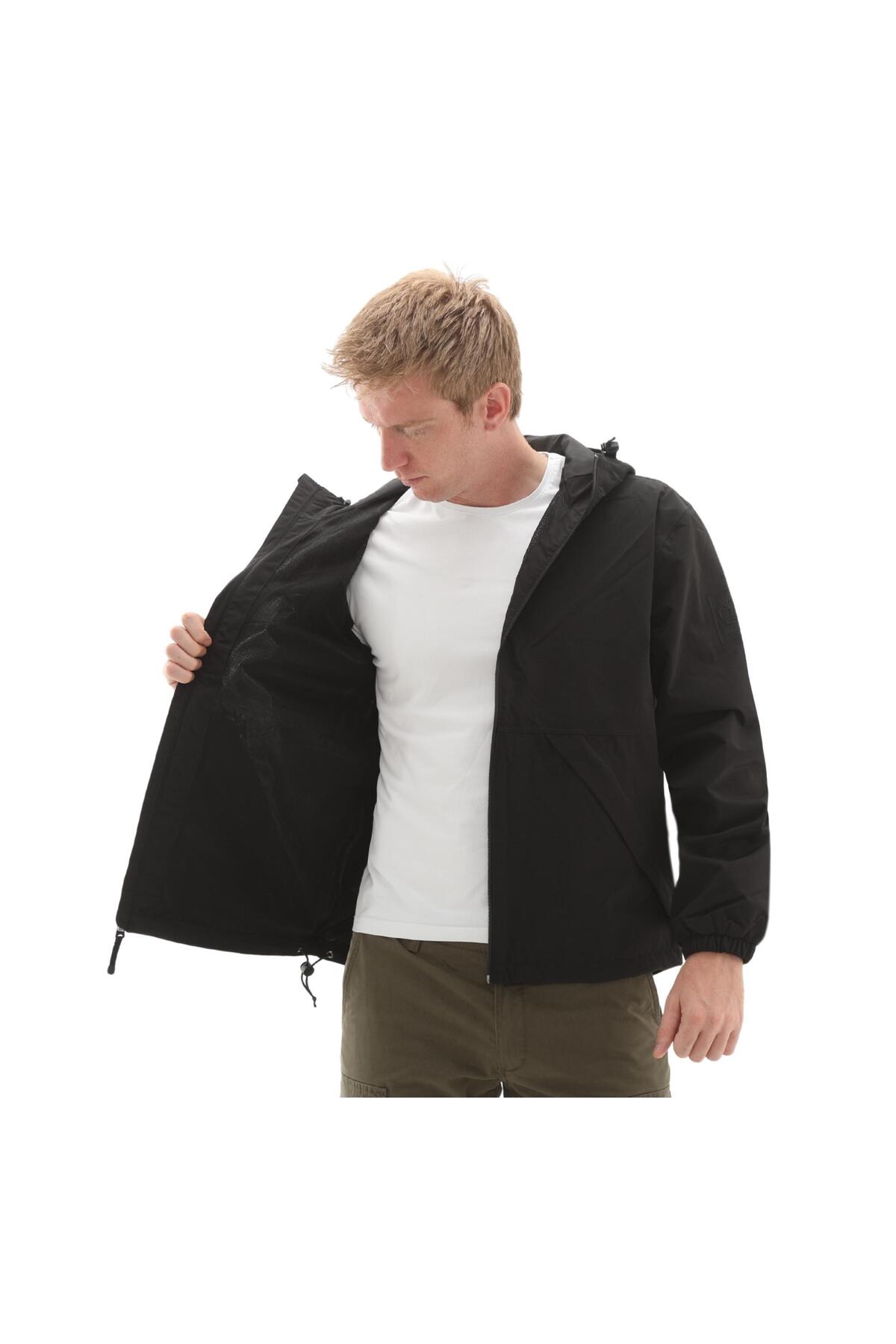 B0A68CB0011-R Wınnıck Waterproof Shell Jacket Erkek Yağmurluk-R&amp;uuml;zgarlık Siyah — مشکی — تصویر 7 از 7