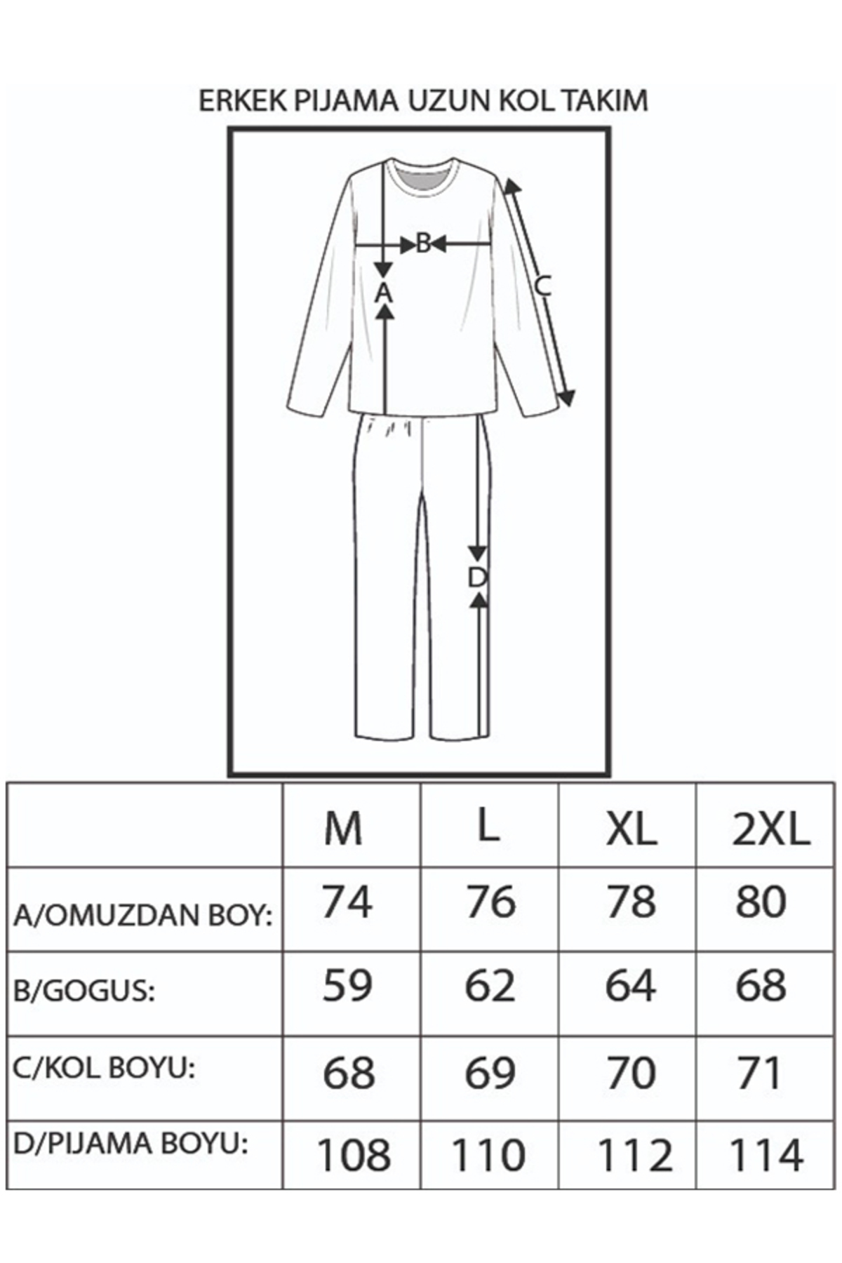 rindahomewear UZUN KOLLU NAKIŞLI ÖRME ERKEK PİJAMA TAKIMI görsel 2