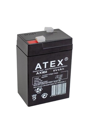 Genel Markalar Atex 6 Volt 4 AH Işıldak Aküsü (70*48*101 Mm)