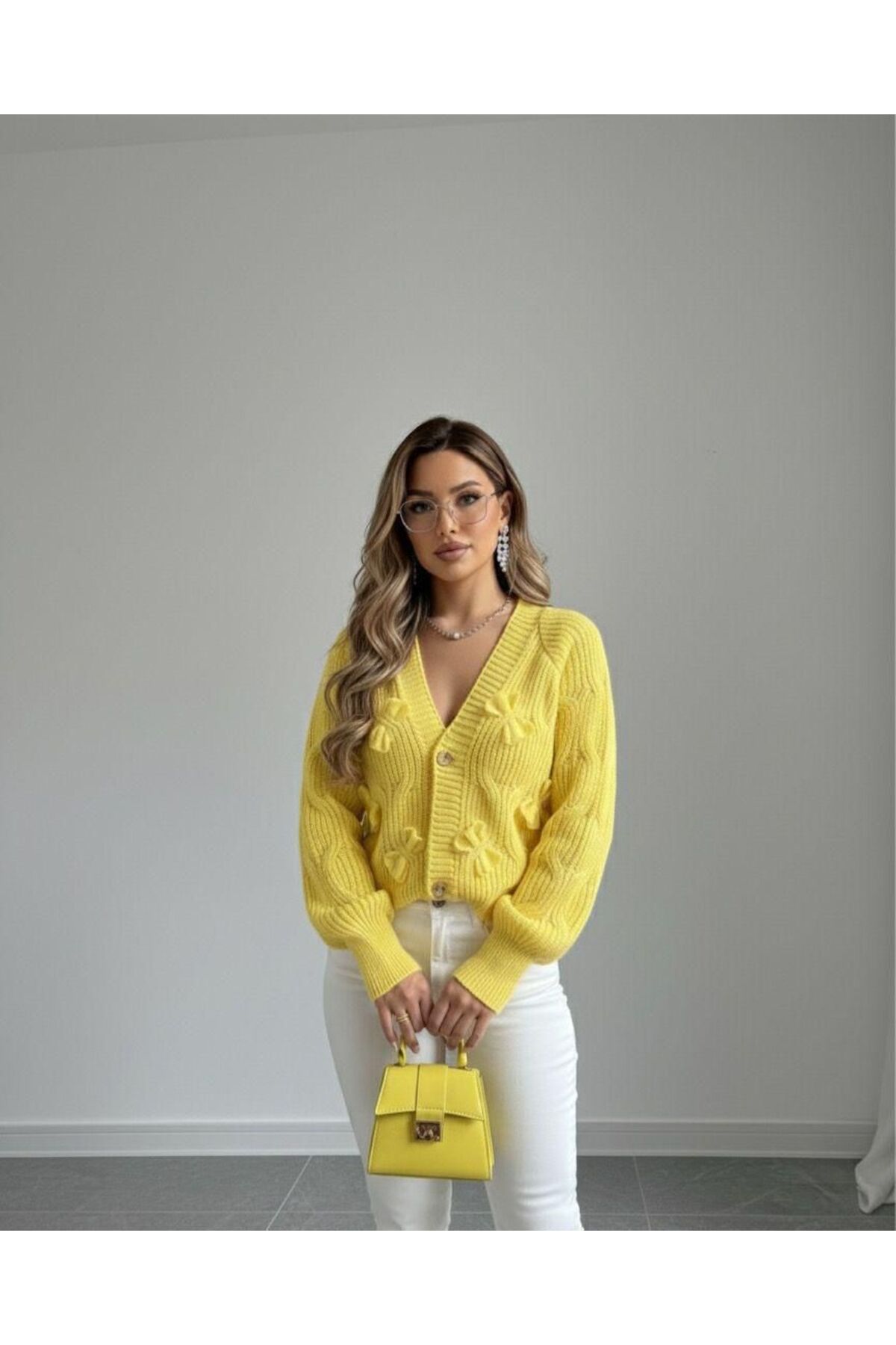 hidafashion  KURDELE DETAYLI TRİKO HIRKA