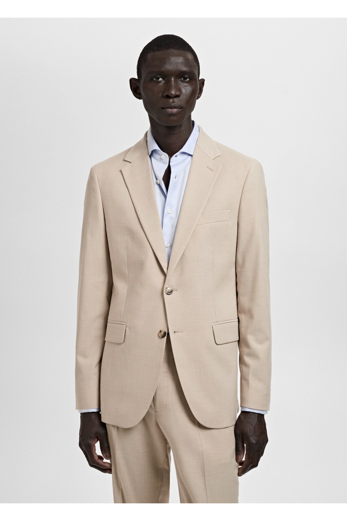 مانگو ژاکت بلیزر پارچه‌ای میلان با فیت باریک