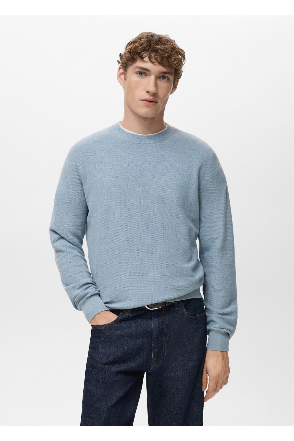 مانگو ژاکت بافتنی نخی ریزبافت