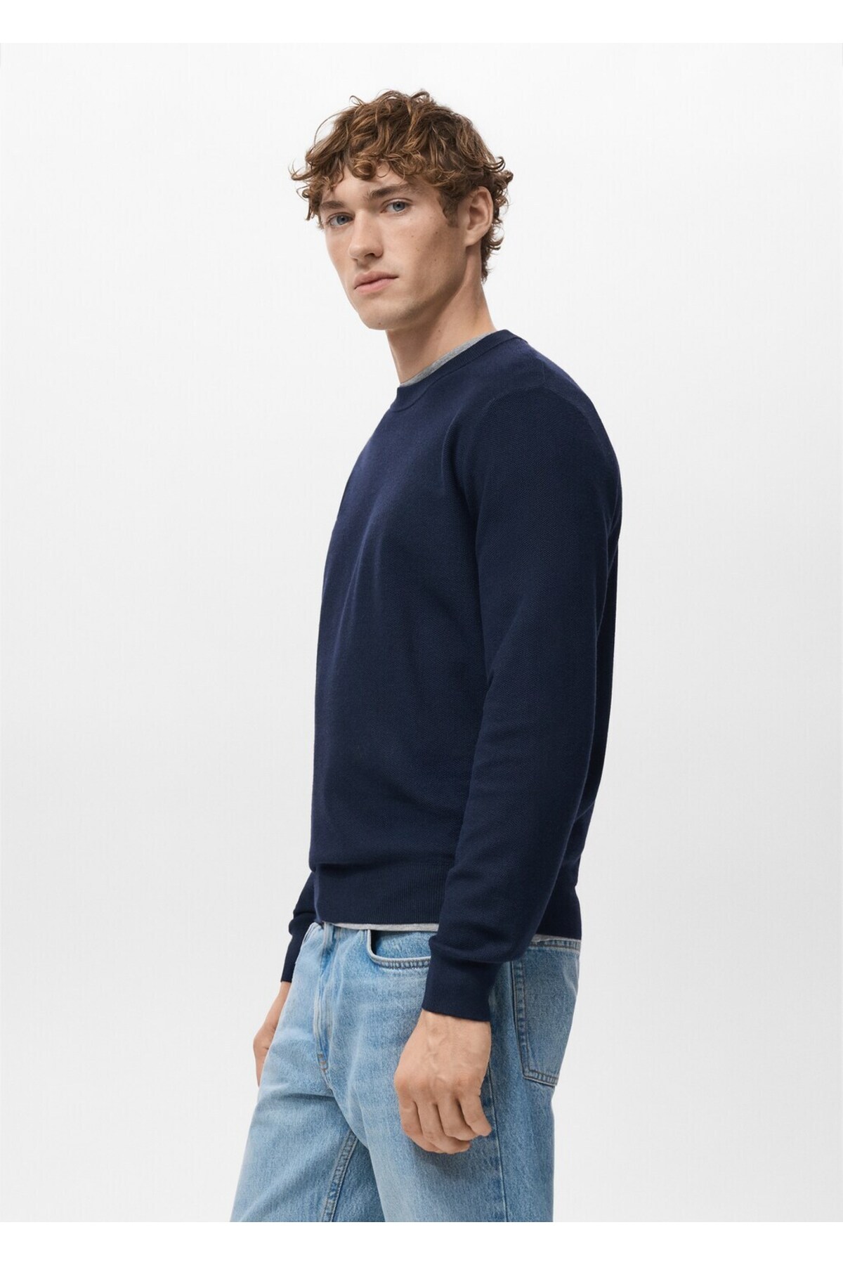 پلیور مردانه راسته آستین بلند | مانگو MANGO Man 27041281 - تصویر 7