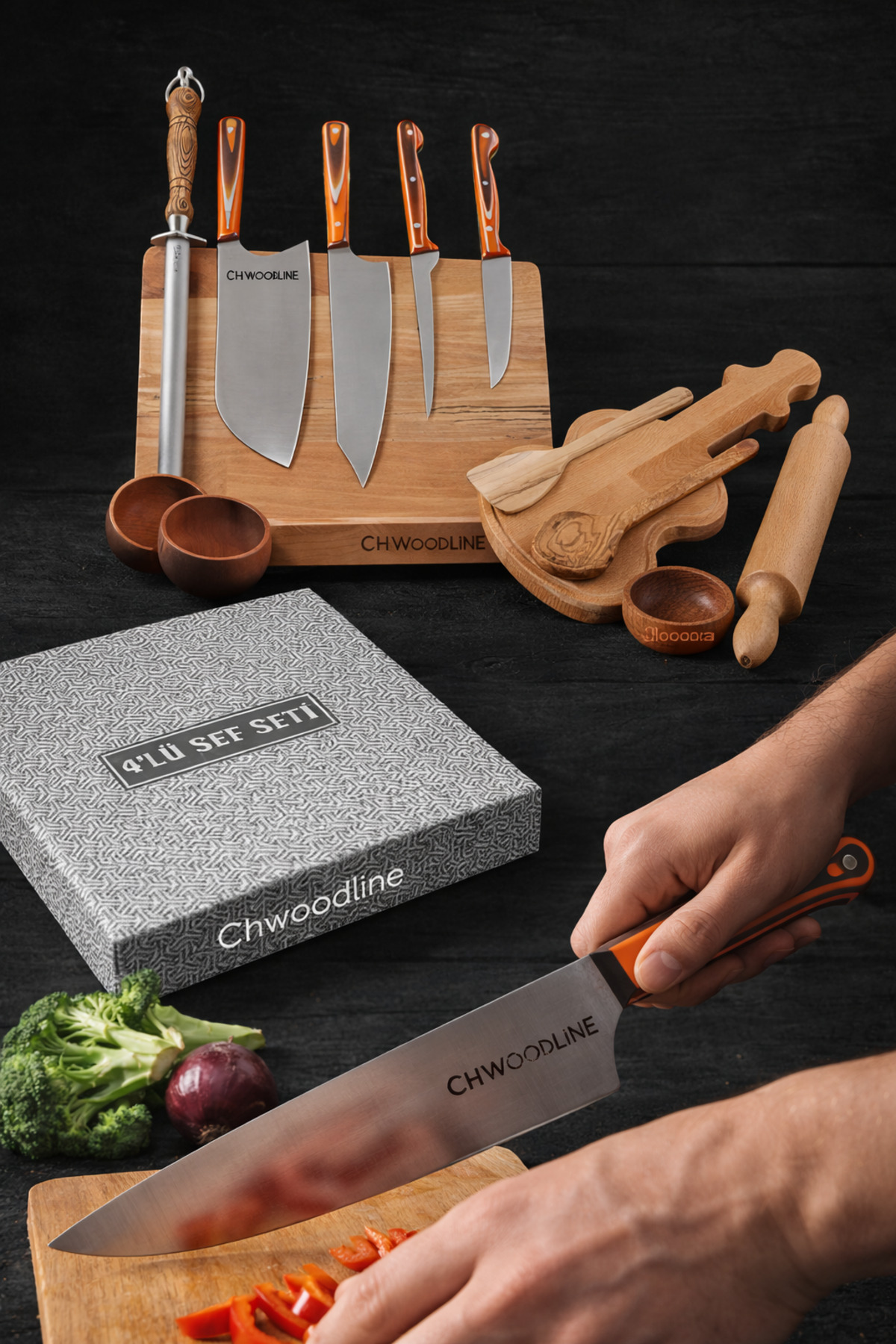 G0308-16★未使用　高級御料理庖丁　Atlantic Chef セット G0308-16☆未使用 高級御料理庖丁 Atlantic Chef セット 【公式通販】