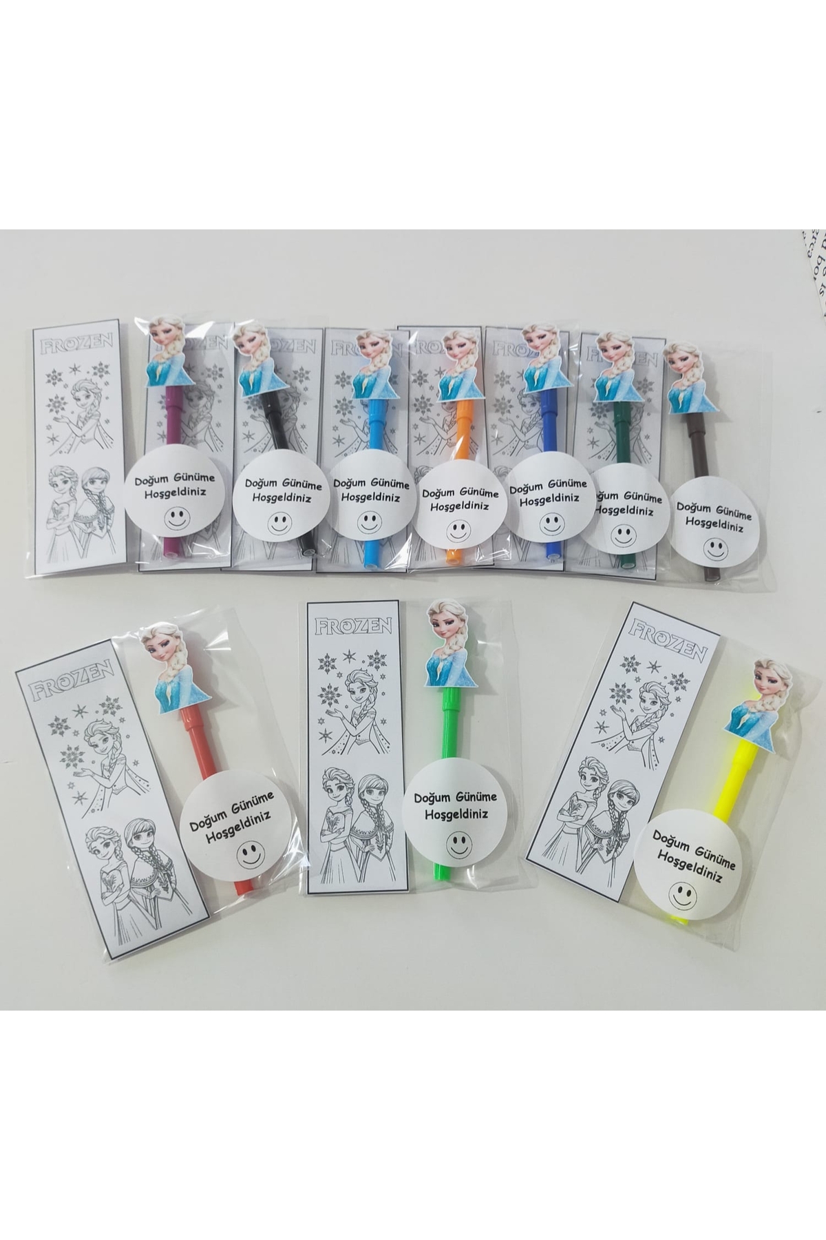 DAMLA PARTİ Frozen Hediyelik Kitap Ayracı Boyama, Elsa Doğum Günü