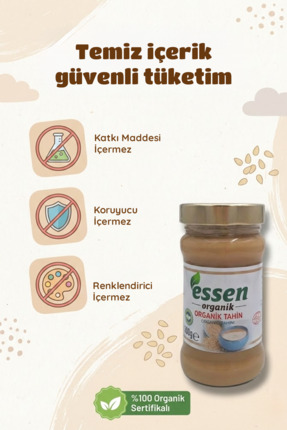 Essen Organik Organik Tahin 300 Gr. ( Yerli Organik Susam )