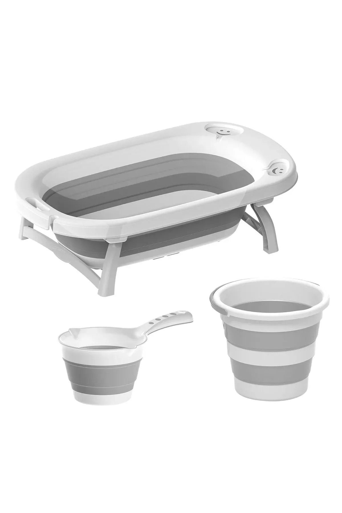 Milenay Katlanabilir Akordiyon Özellikli Bebek Küveti Seti, Kova ve Maşrapa, Kolay Depolama ve Kullanım fotoğrafı 4 (önizleme)