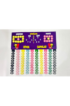 Keçebahçesi Kayseri Ritmik Sayma Panosu Keçe, Okul Materyal, Sınıf Pano, Keçe...