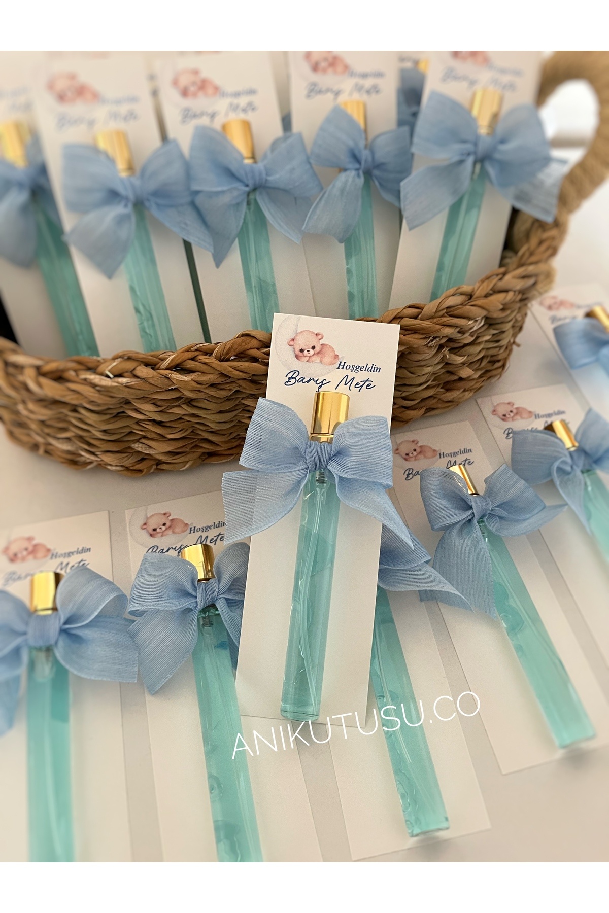 Anı Kutusu Bebek Doğum Mevlüt Yeni Doğan Sünnet Kişiye Özel Sprey Şişe Kolonya 10 Adet fotoğrafı 2 (önizleme)