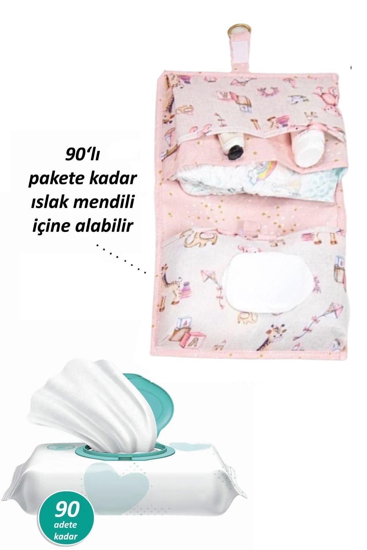 Else Halı Else Kız Bebek Alt Açma Bakım Çantası Organizer Pembe Düzenleyici fotoğrafı 4 (önizleme)