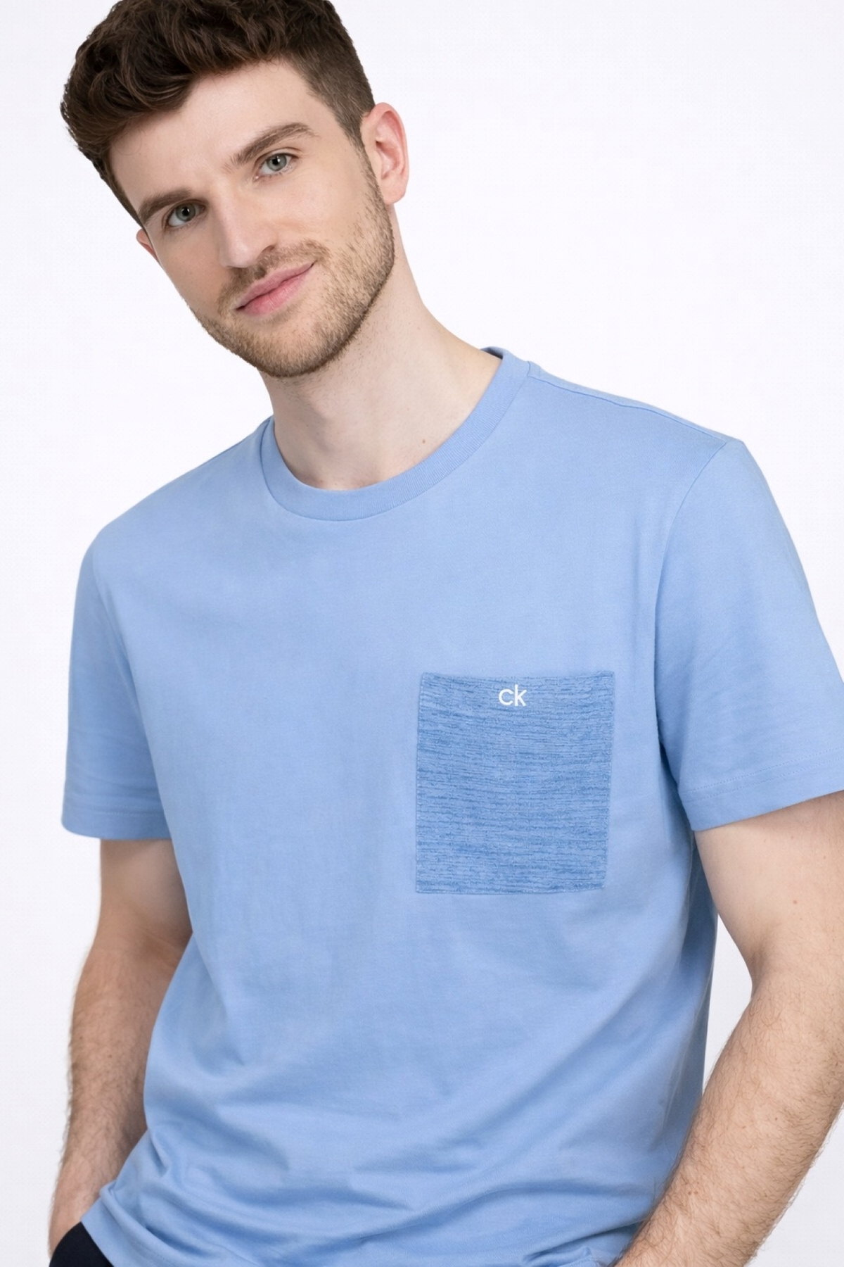 کلوین کلاین تی‌شرت مردانه سی‌کی مدل فیت نخی معمولی جیب‌دار K10k105170
