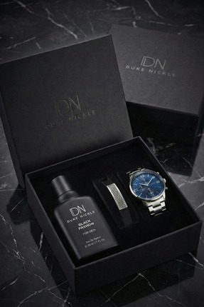 Duke Nickle Saat Takı Ve Parfüm Seti