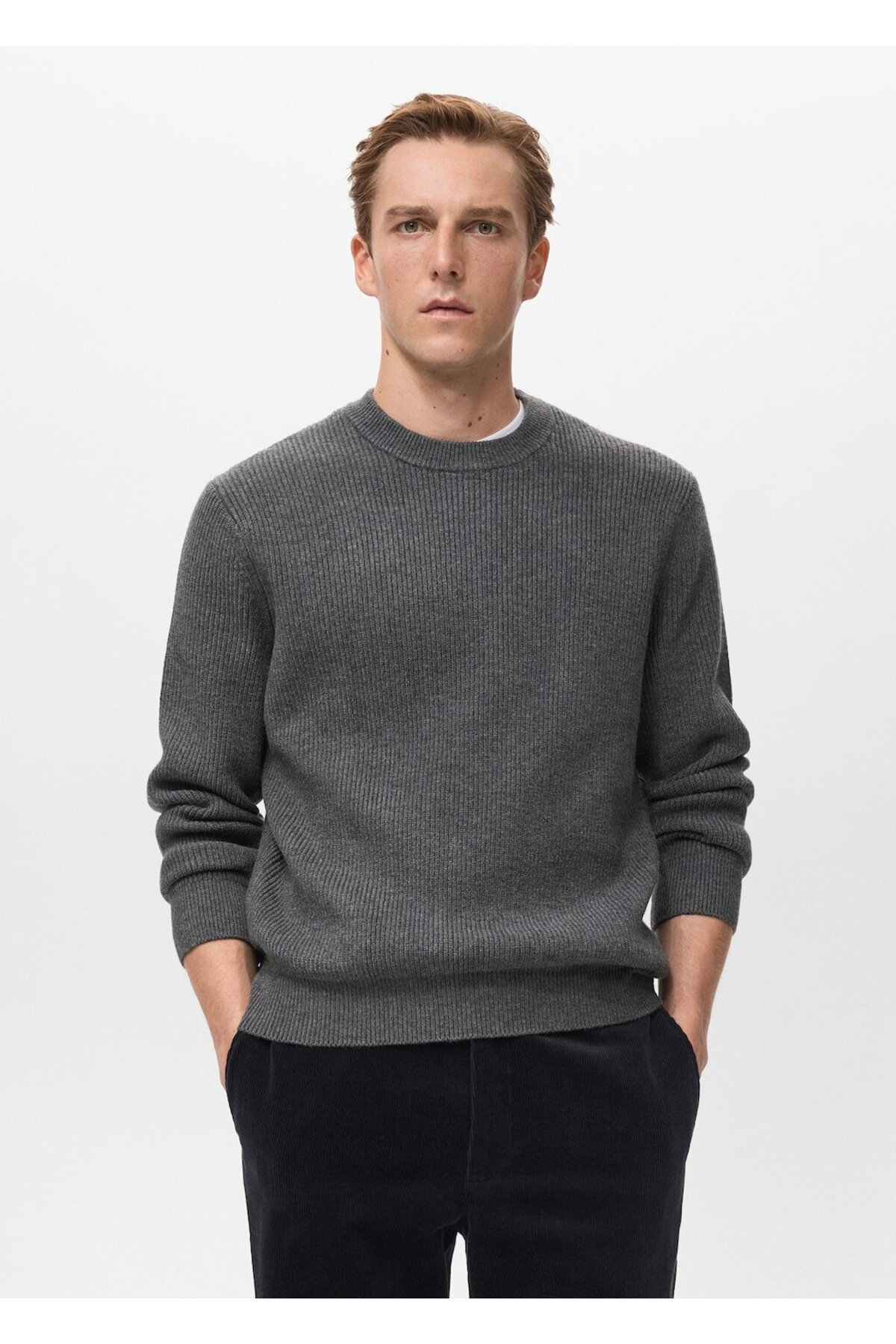 مانگو ژاکت بافتنی آجدار