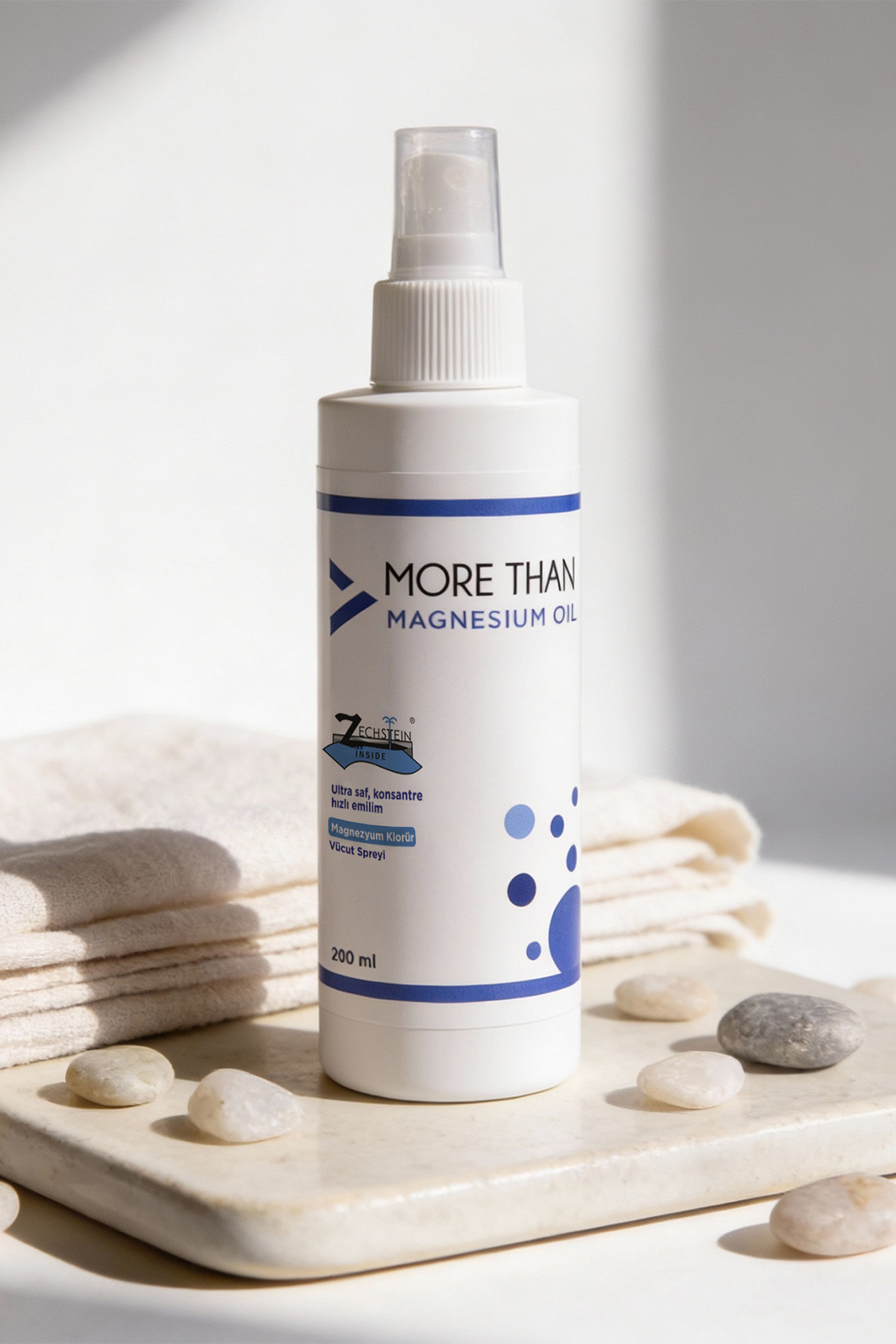 MORE THAN Magnezyum Yağı Vücut Spreyi 200 ml | Doğal & Saf Magnezyum