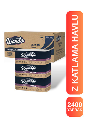 Wanda soft 🥇 Z Katlama Kağıt Havlu Extra 21x21 cm | 12'Li x 200 | Dayanıklı ...