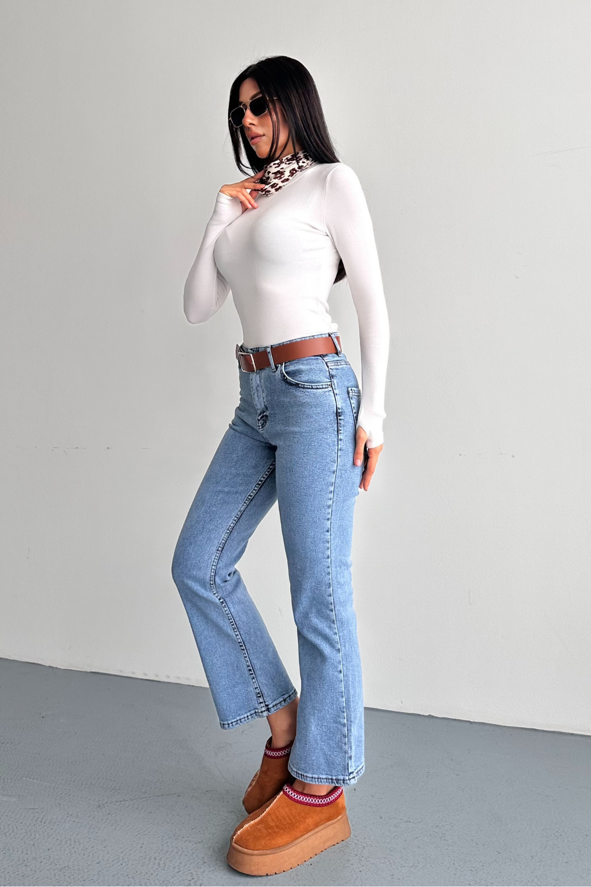 macharel jeans Bilek Boy Slim Fit Mom Mavi Jean görsel 5