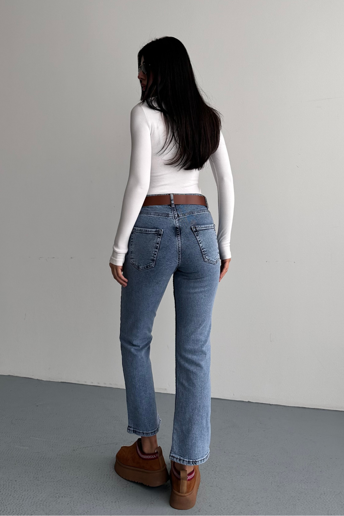 macharel jeans Bilek Boy Slim Fit Mom Mavi Jean görsel 8