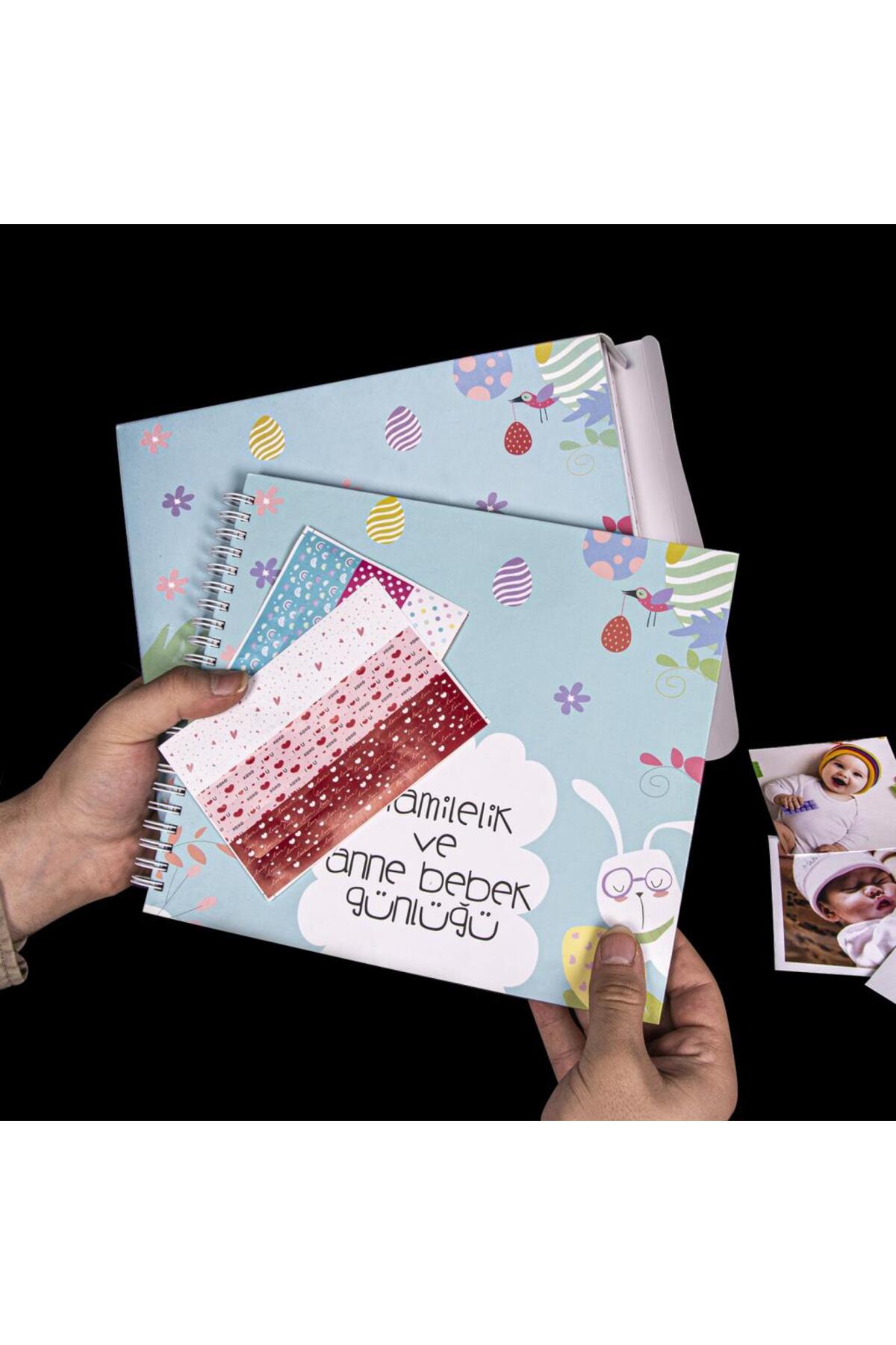 Nobbystar Hamilelik ve Anne Bebek Anı Defteri 0-1 Yaş – Sticker Hediyeli fotoğrafı 2 (önizleme)