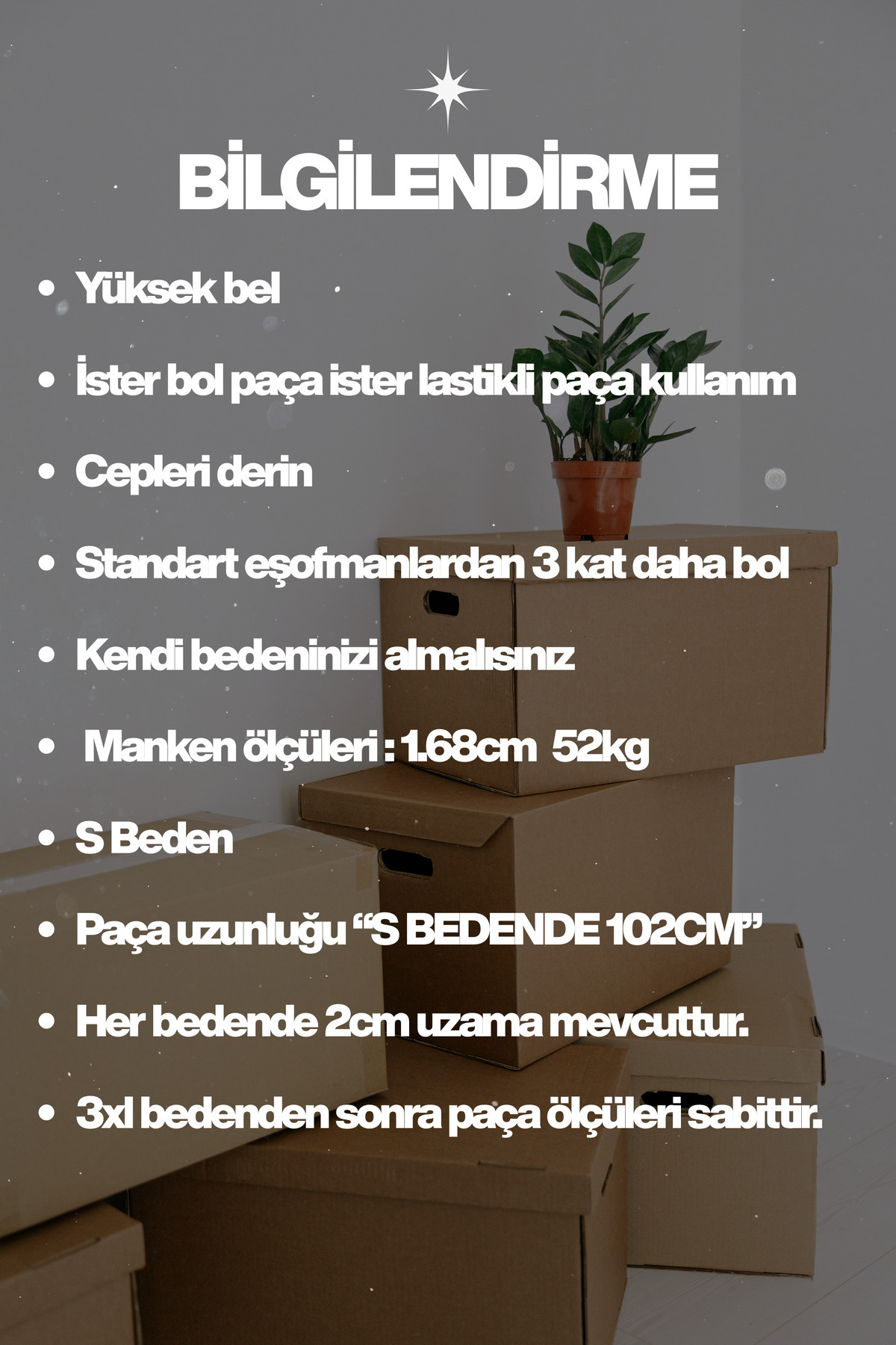 vladivosto Yazlık Tesettür Ekstra Bol Süper Yüksek Bel Gri Siyah Baggy Oversize Büyük Beden Paçası Lastikli görsel 8