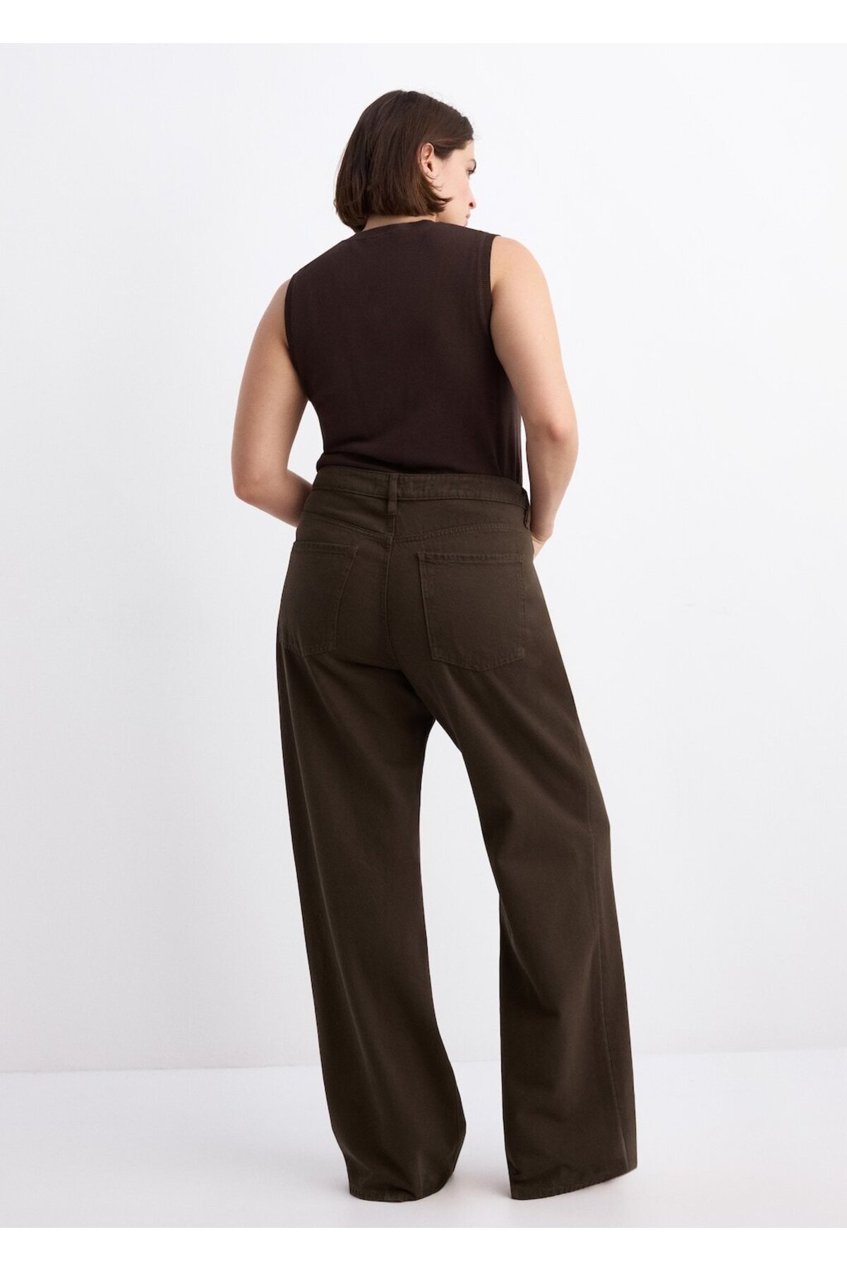 MANGO  Danila wide leg yüksek belli jean - Görsel 8