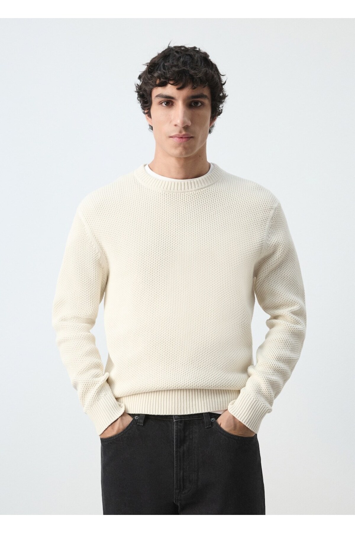 مانگو ژاکت بافتنی ریزبافت متوسط