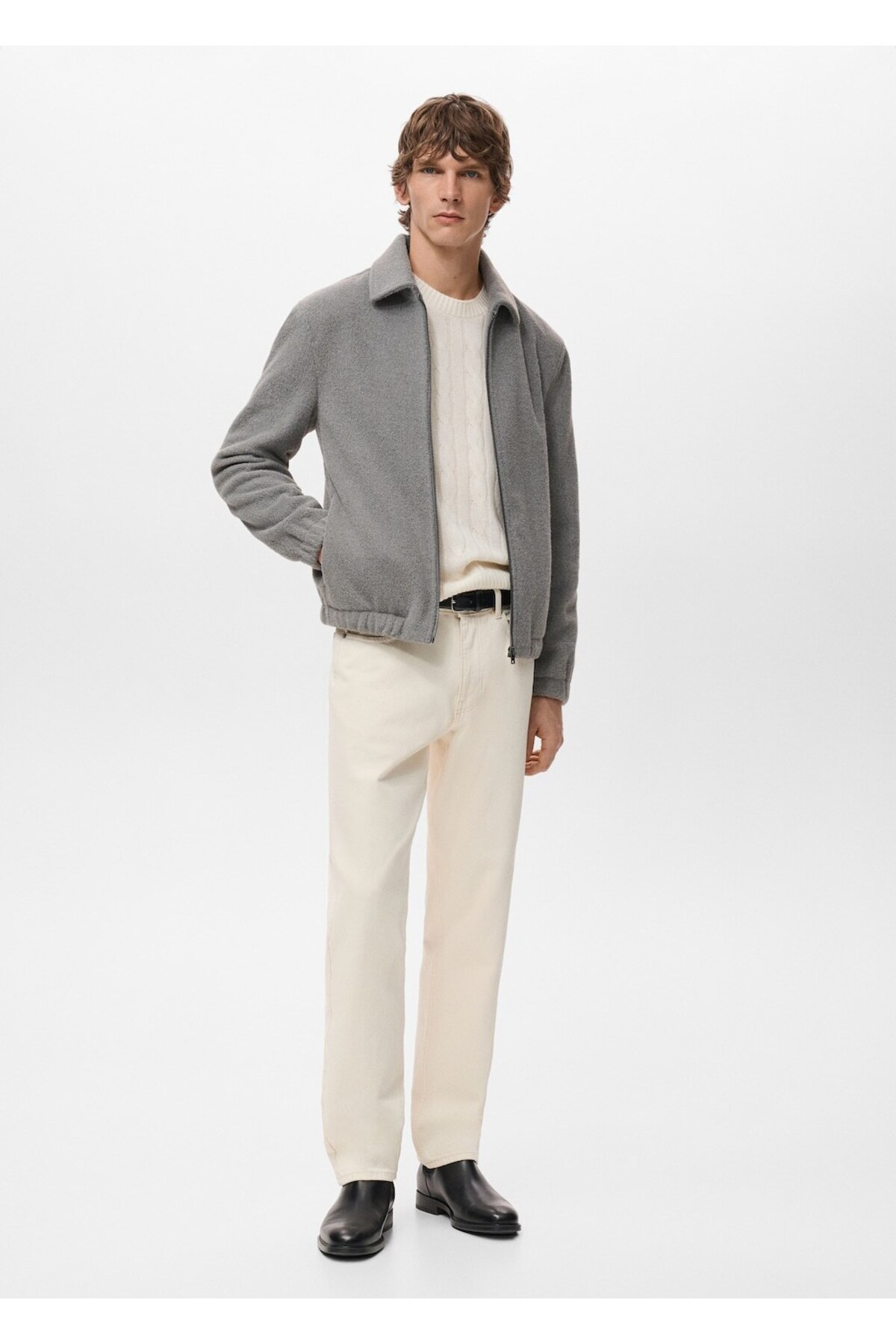 سویشرت مردانه بافتنی آستین بلند | مانگو MANGO Man 27091210 - تصویر 2