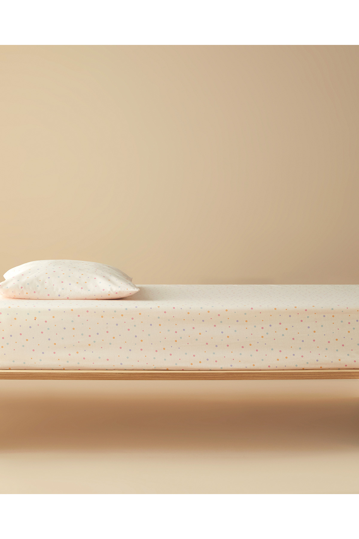 English Home Funny Dots Pamuklu Bebe Lastikli Çarşaf Takımı Pudra fotoğrafı 2 (önizleme)