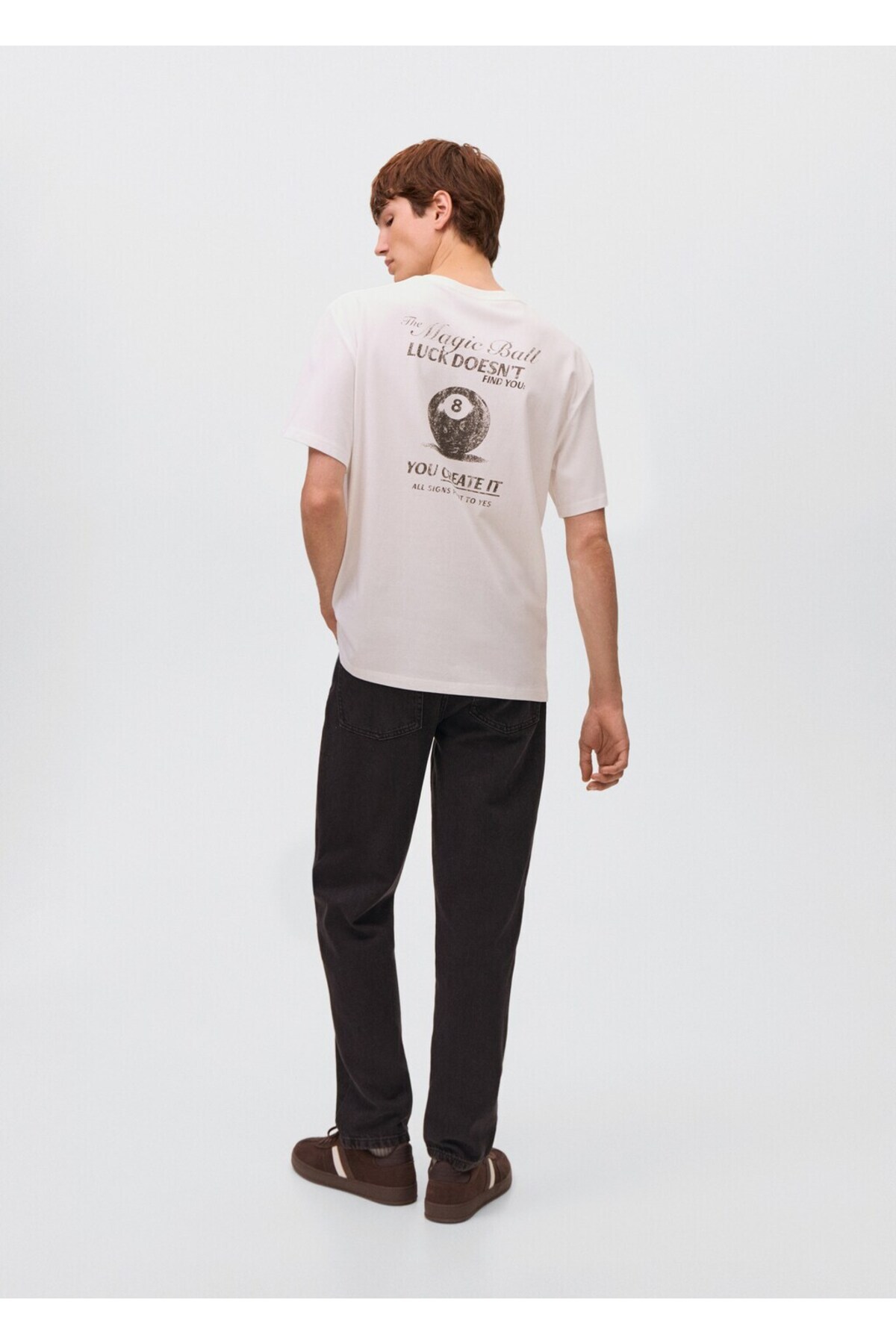 تیشرت مردانه طرح دار آستین کوتاه | مانگو MANGO Teen 17025802 - تصویر 4